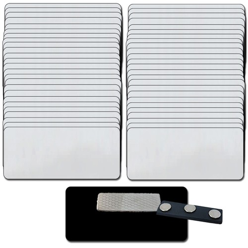 Blank x 3 silver name - 1/2,