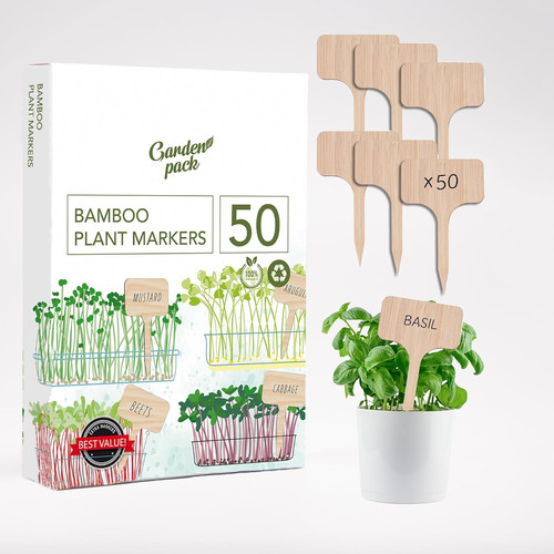 Bamboo plant labels - plant,