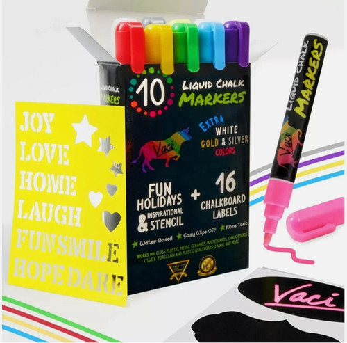 Liquid chalk markers - 10,