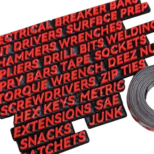 Workshop drawer marker labels - drawer,
