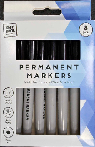 8pk permanent marker pens - permanent,